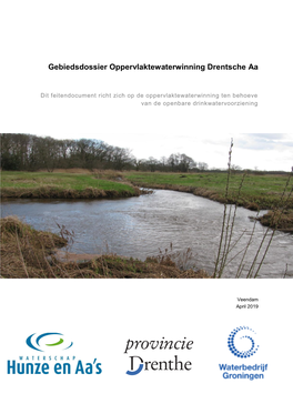 Gebiedsdossier Oppervlaktewaterwinning Drentsche Aa