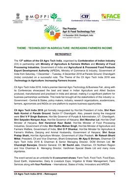 Theme : Technology in Agriculture: Increasing Farmers Income