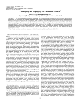 Amoebae and Amoeboid Protists Form a Large and Diverse Assemblage of Eukaryotes Characterized by Various Types of Pseudopodia