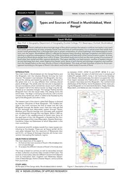 Types and Sources of Flood in Murshidabad, West Bengal