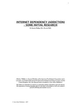 Internet Addiction