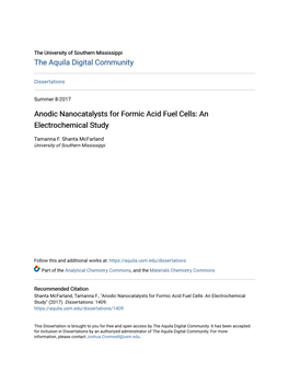 Anodic Nanocatalysts for Formic Acid Fuel Cells: an Electrochemical Study