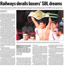 Railways Derails Boxers' SBL Dreams Neeraj Goyat and Co Could Be Reprimanded for Taking Part in Pro-Boxing League As the RSPB Cranks up Pressure