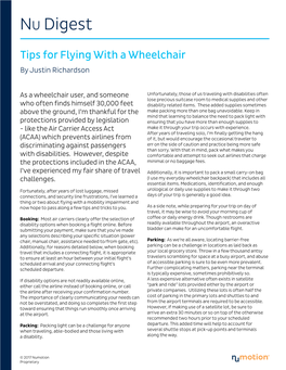 Tips for Flying with a Wheelchair by Justin Richardson