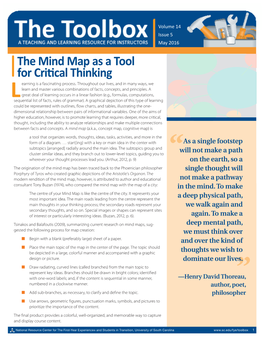 The Mind Map As a Tool for Critical Thinking Earning Is a Fascinating Process