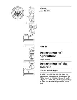 Department of Agriculture Department of The