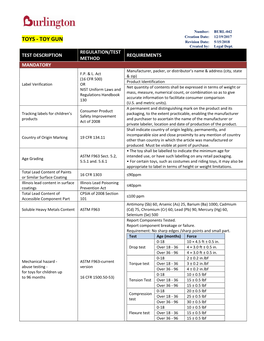 TOYS - TOY GUN Revision Date: 5/15/2018 Created By: Legal Dept