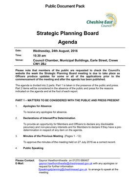 (Public Pack)Agenda Document for Strategic Planning Board, 24/08