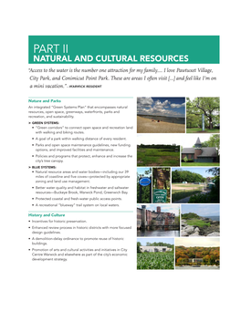 Part II: Natural and Cultural Resources