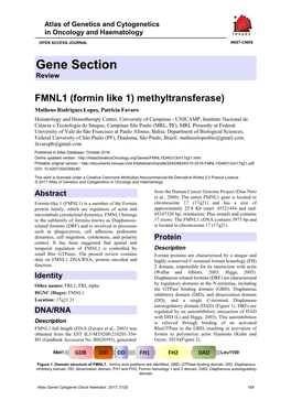Gene Section Review