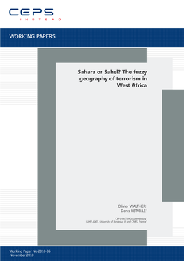 Sahara Or Sahel? the Fuzzy Geography of Terrorism in West Africa