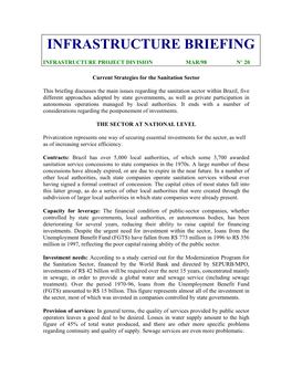 Infrastructure Briefing