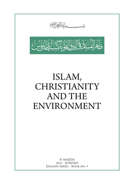 Islam, Christianity and the Environment