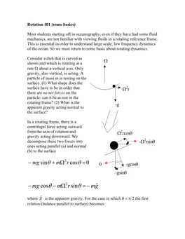 Rotation 101 (Some Basics)