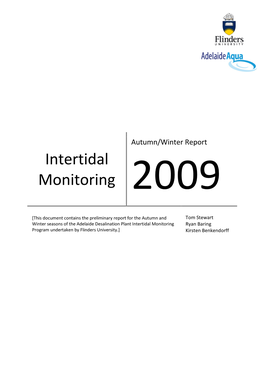 Intertidal Monitoring 2009