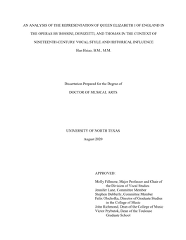 An Analysis of the Representation of Queen Elizabeth I of England In