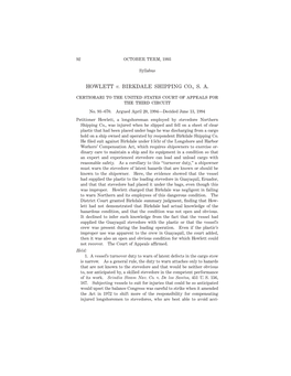 HOWLETT V. BIRKDALE SHIPPING CO., S. A. Certiorari to the United States Court of Appeals for the Third Circuit