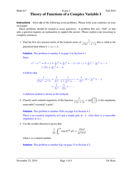 Theory of Functions of a Complex Variable I