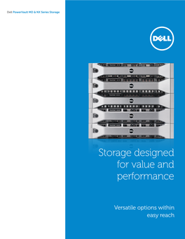 Storage Designed for Value and Performance