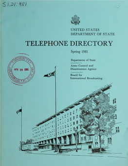 Telephone Directory /United States Department of State