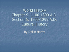 9-6 1200-1299 Cultural History