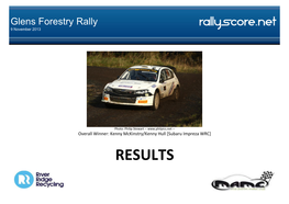 Glens Forestry Rally 9 November 2013