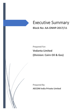 Executive Summary Block No: AA-ONHP-2017/11