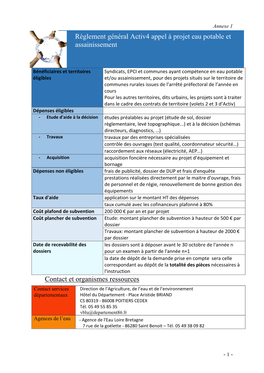 Règlement De Subvention "ACTIV'4