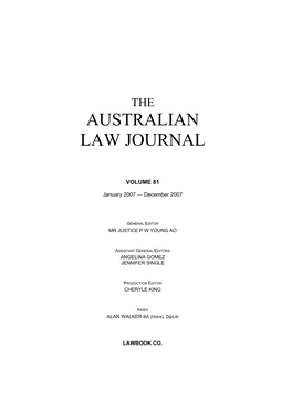 Australian Law Journal