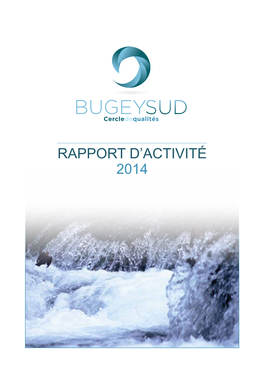 Rapport D'activité De La Communauté De Communes Bugey-Sud