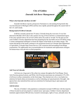 Emerald Ash Borer Management