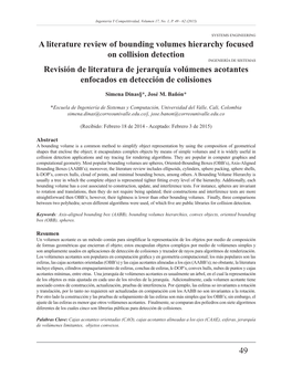 49 a Literature Review of Bounding Volumes