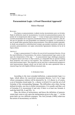 Paraconsistent Logic: a Proof-Theoretical Approach*