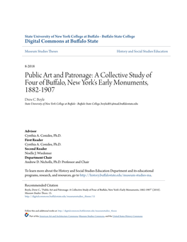 A Collective Study of Four of Buffalo, New York's Early Monuments, 1882-1907 Drew C