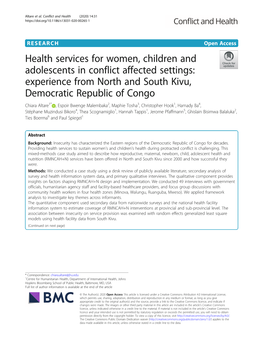 View of Publicly Available Literature, Secondary Analysis of Survey and Health Information System Data, and Primary Qualitative Interviews