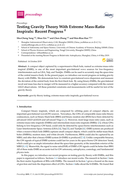 Testing Gravity Theory with Extreme Mass-Ratio Inspirals: Recent Progress †