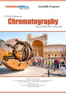 Chromatography August 07-09, 2017 Rome, Italy