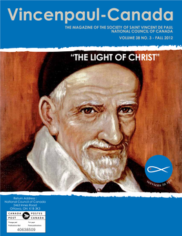 Vincenpaul-Canada the Magazine of the Society of Saint Vincent De Paul National Council of Canada Volume 38 No