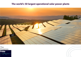 The World's 50 Largest Operational Solar Power Plants
