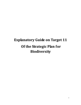 Explanatory Guide on Target 11 of the Strategic Plan For