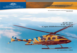 Aviation Safety Investigation Report 200304282
