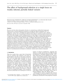 The Effect of Background Selection at a Single Locus on Weakly Selected