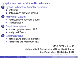 Graphs and Networks with Networkx