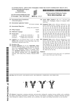 WO 2012/162561 A2 29 November 2012 (29.11.2012) P O P C T