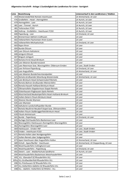 Anlage 1 Zuständigkeit Des Landkreises Für Linien - Korrigiert