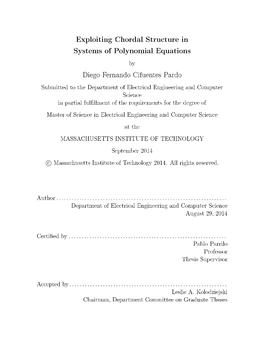 Exploiting Chordal Structure in Systems of Polynomial Equations