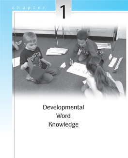 Developmental Word Knowledge