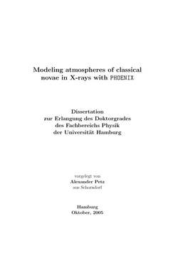 Modeling Atmospheres of Classical Novae in X-Rays with PHOENIX