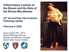 Inflammatory Lesions of the Breast and the Role of the Breast Microbiome
