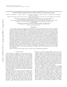 Fundamental Parameters and Spectral Energy Distributions Of